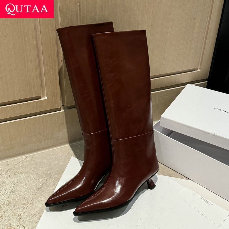 Kitten Heel Women - QUTAA Novità di moda Donna Stivali