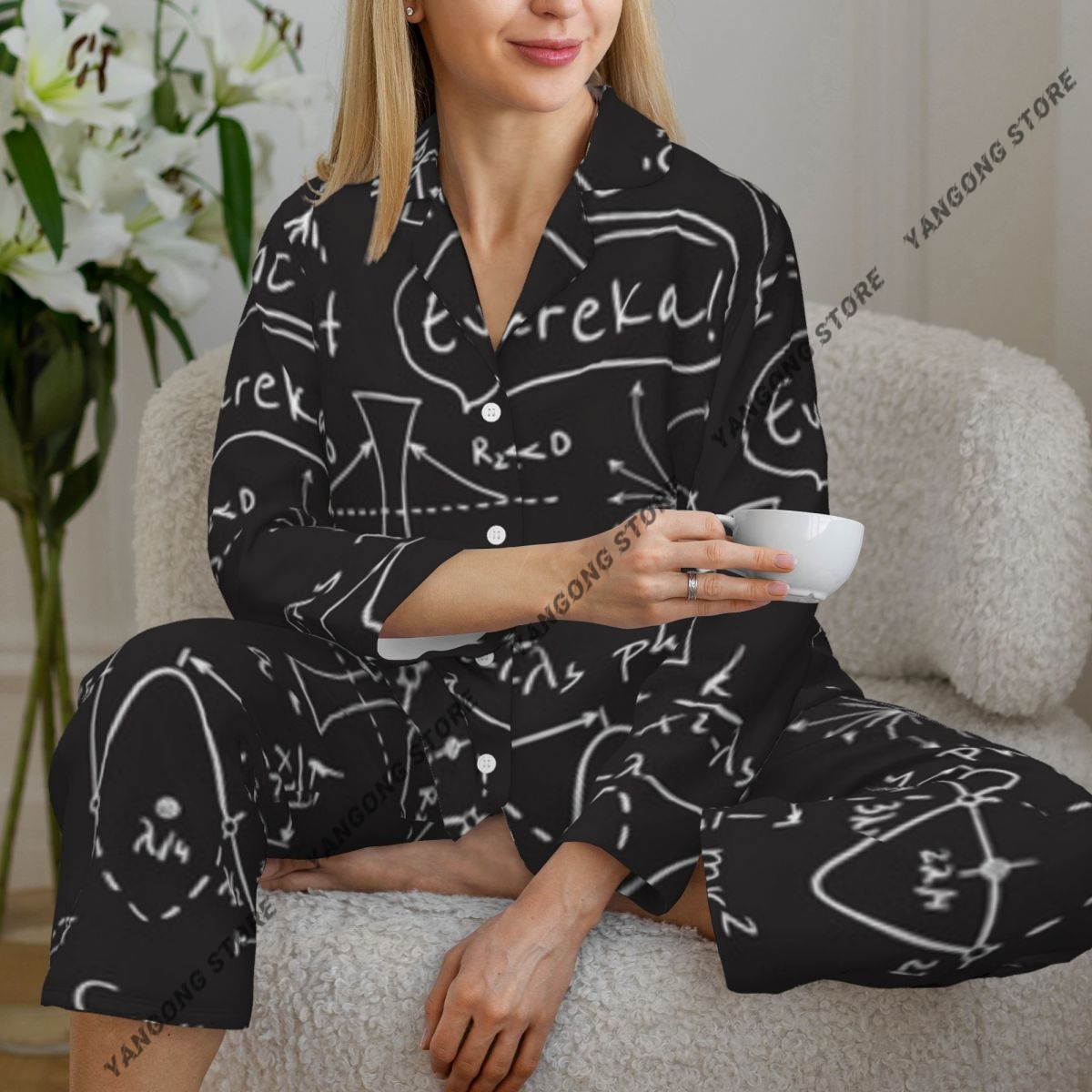 Monochrome Suit Set - Pigiama da notte da donna Pigiama