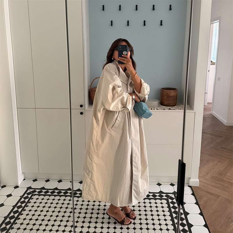 Trench Coat Formal - Trench Lungo Oversize Off-White da Donna