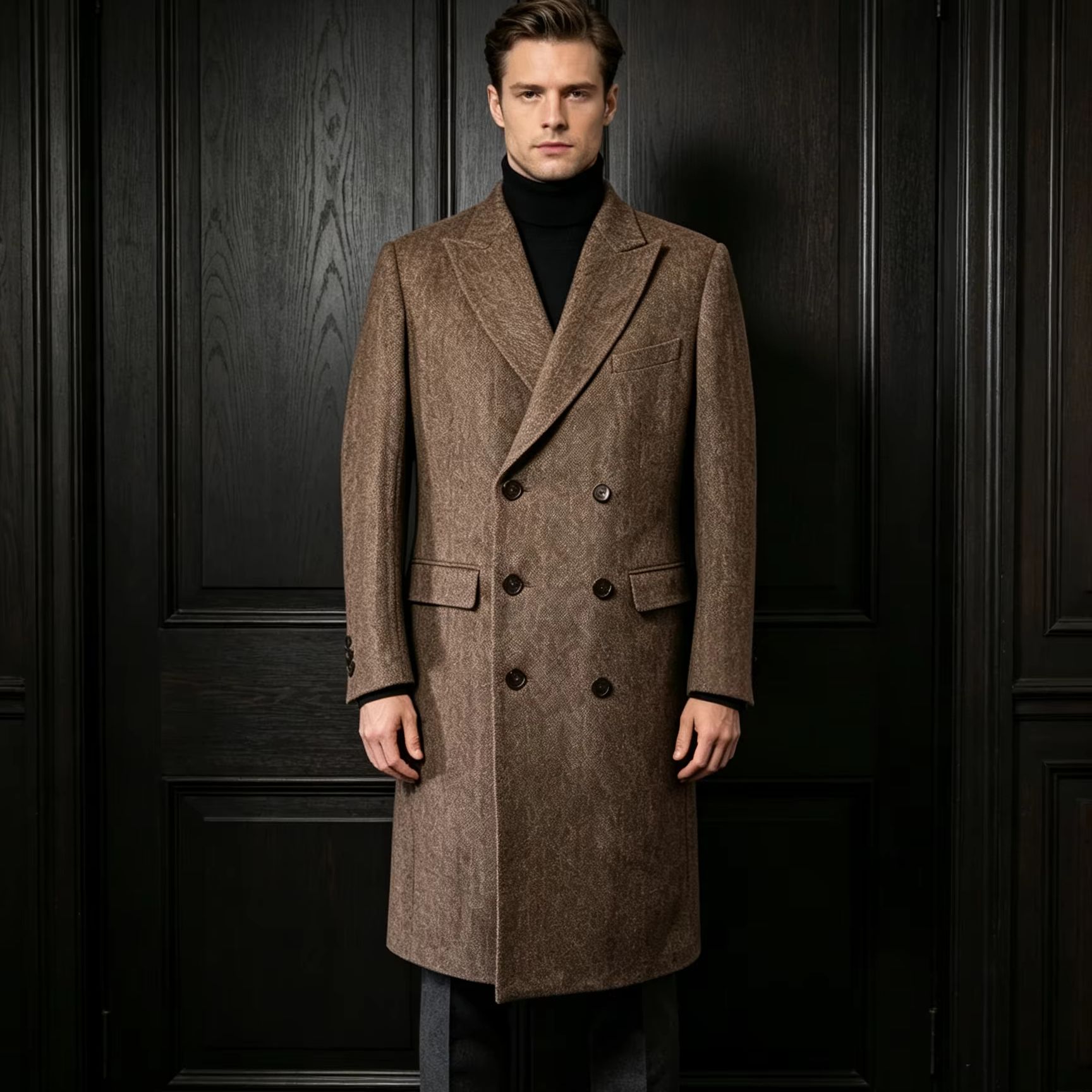 Trench Coat Formal - Cappotto Lungo da Uomo 100% Pura