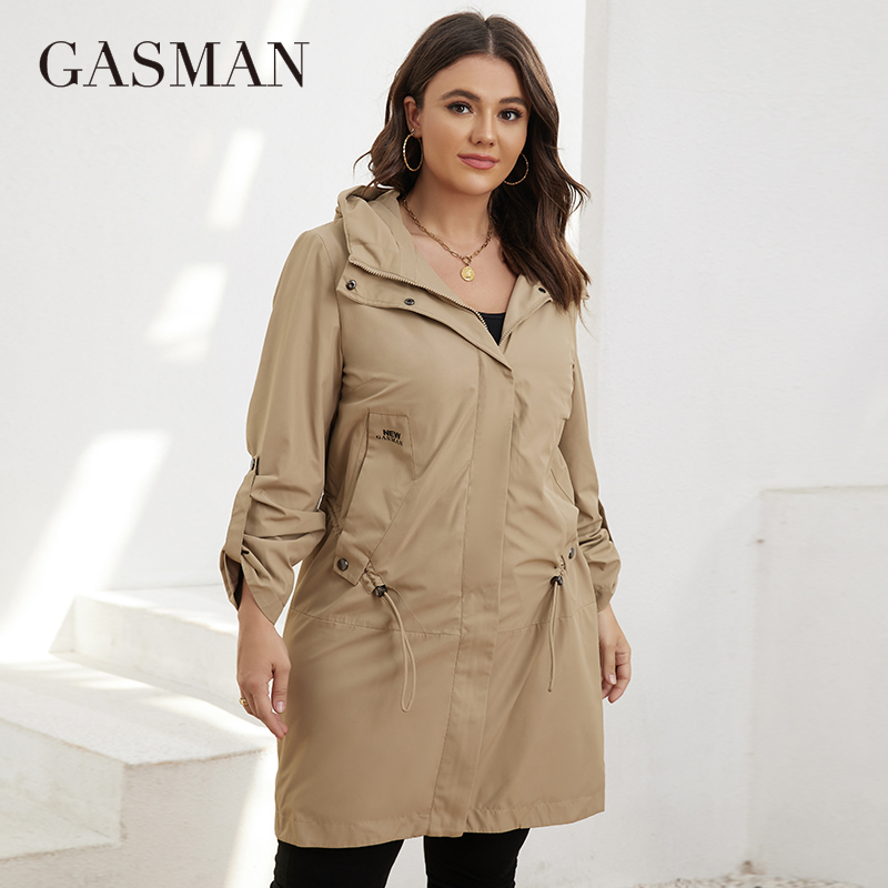 Trench Coat Formal - GASMAN autunno Trench Coat Plus Size