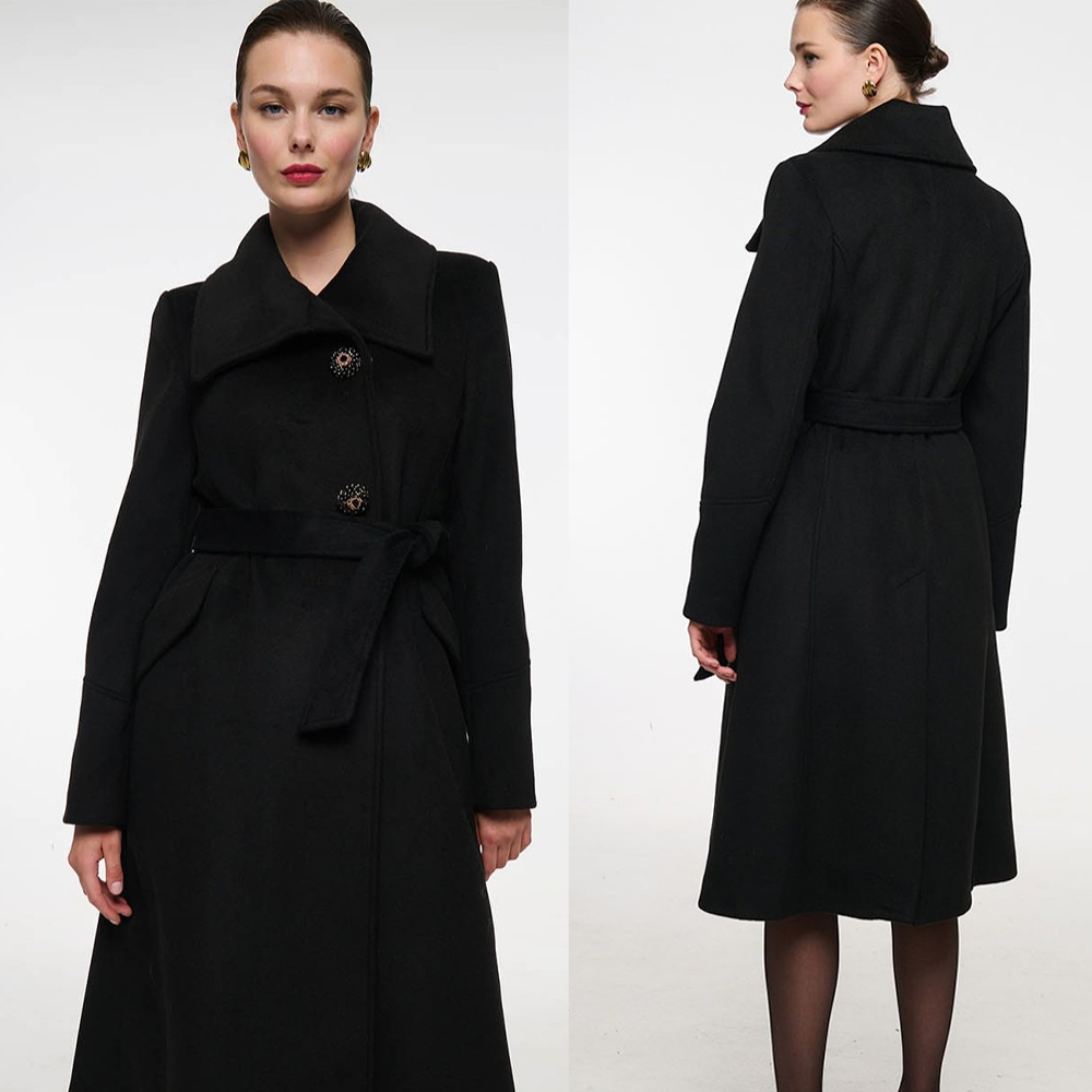 Women Formal Wear For Plus Size - Cappotto di lana da donna vintage