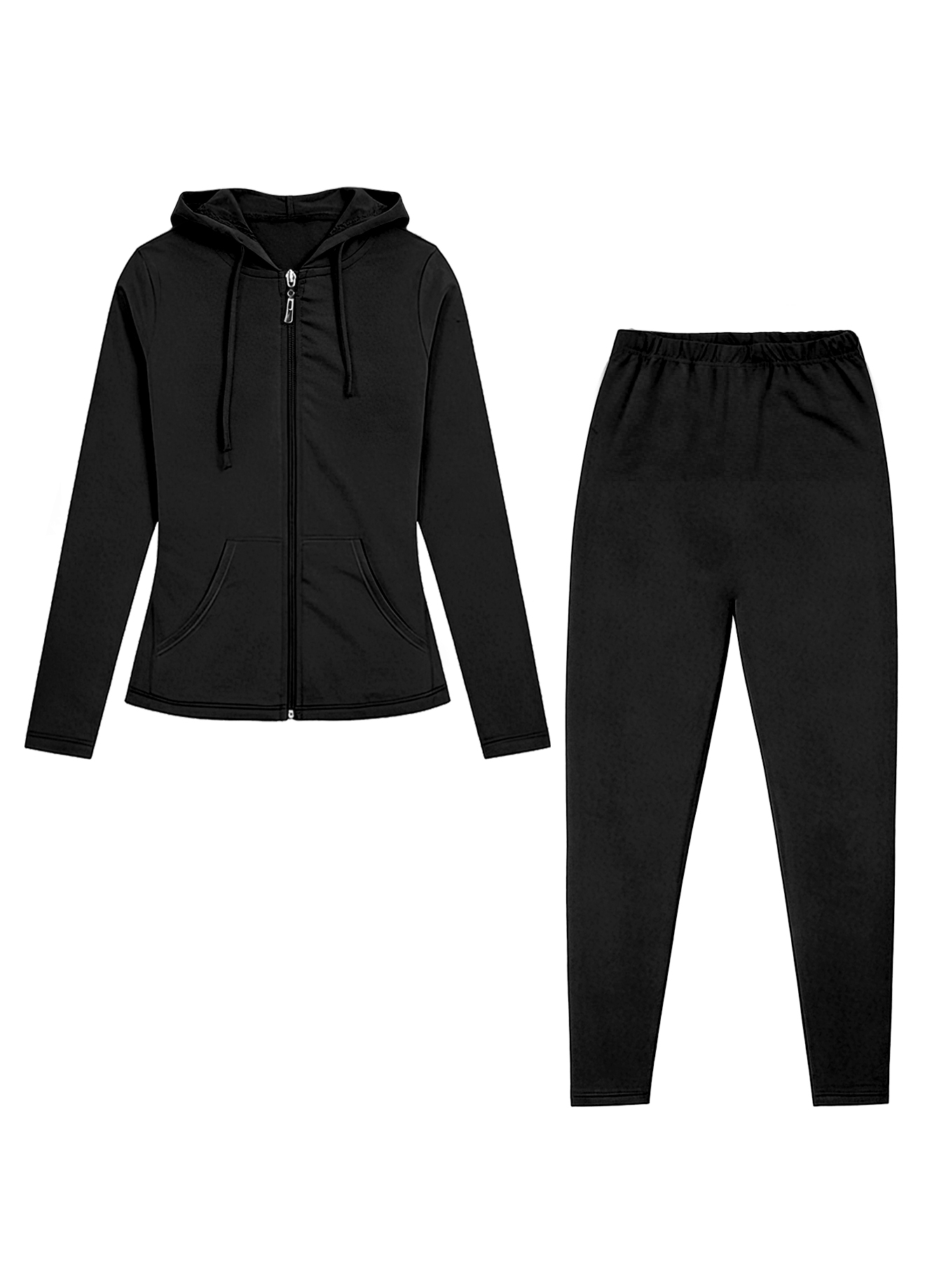 Monochrome Suit Set - Completo sportivo con cappuccio e zip