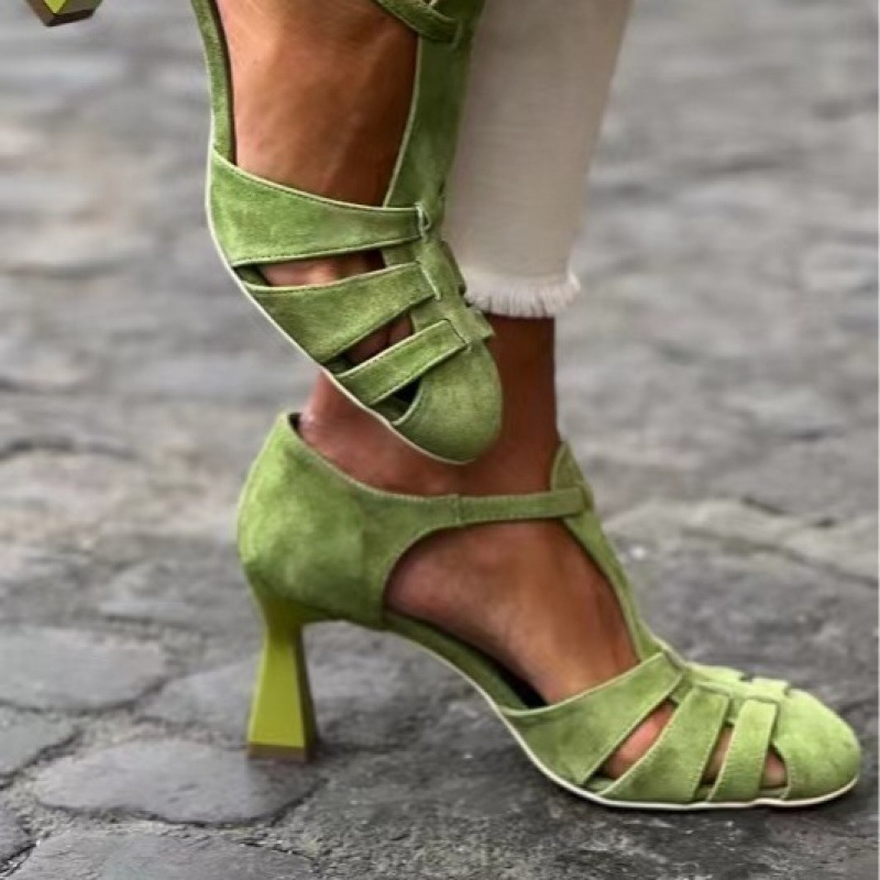 Sandali da donna verdi in camo - Kitten Heel Women recensione e prezzo