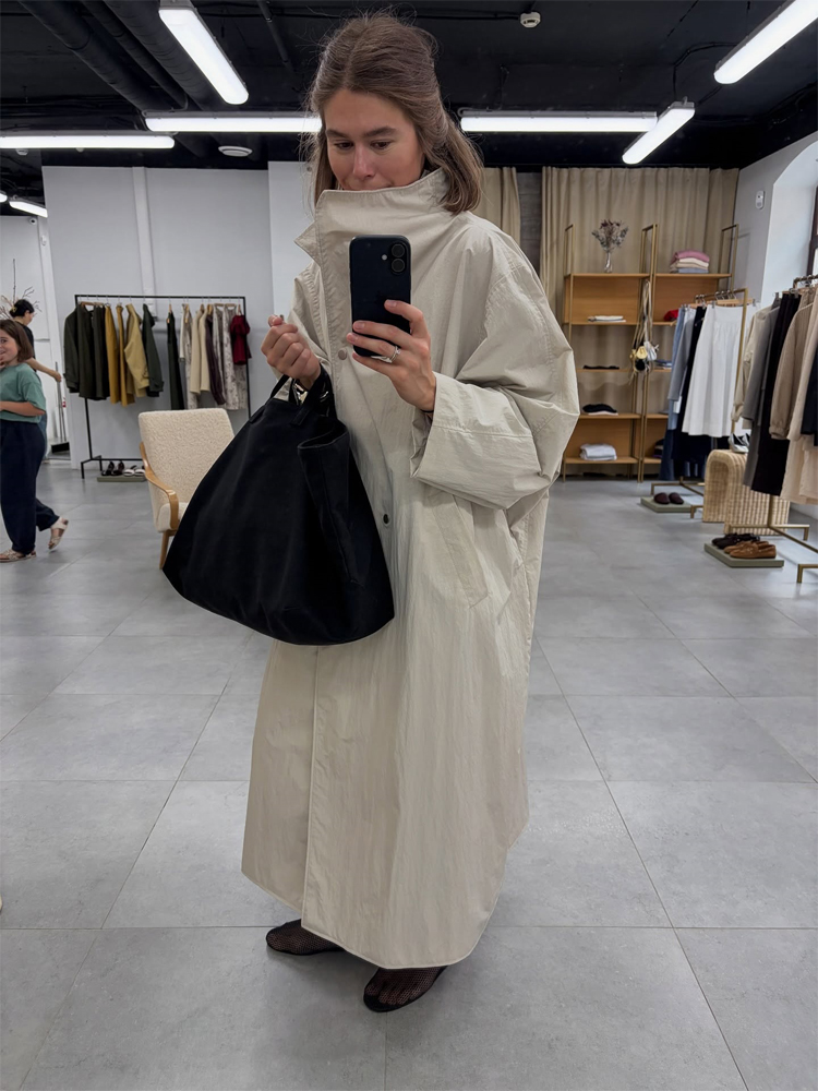 Trench Lungo Oversize Off-Whit - Trench Coat Formal recensione e prezzo