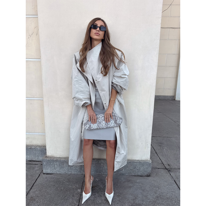 Trench Lungo Oversize Off-Whit - Trench Coat Formal recensione e prezzo