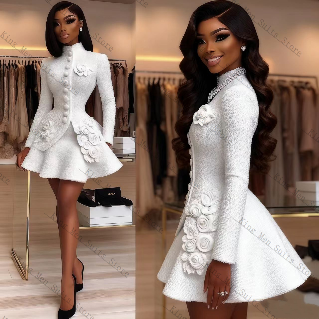Abito da donna bianco di lusso - Women Formal Wear Blazer Set recensione e prezzo