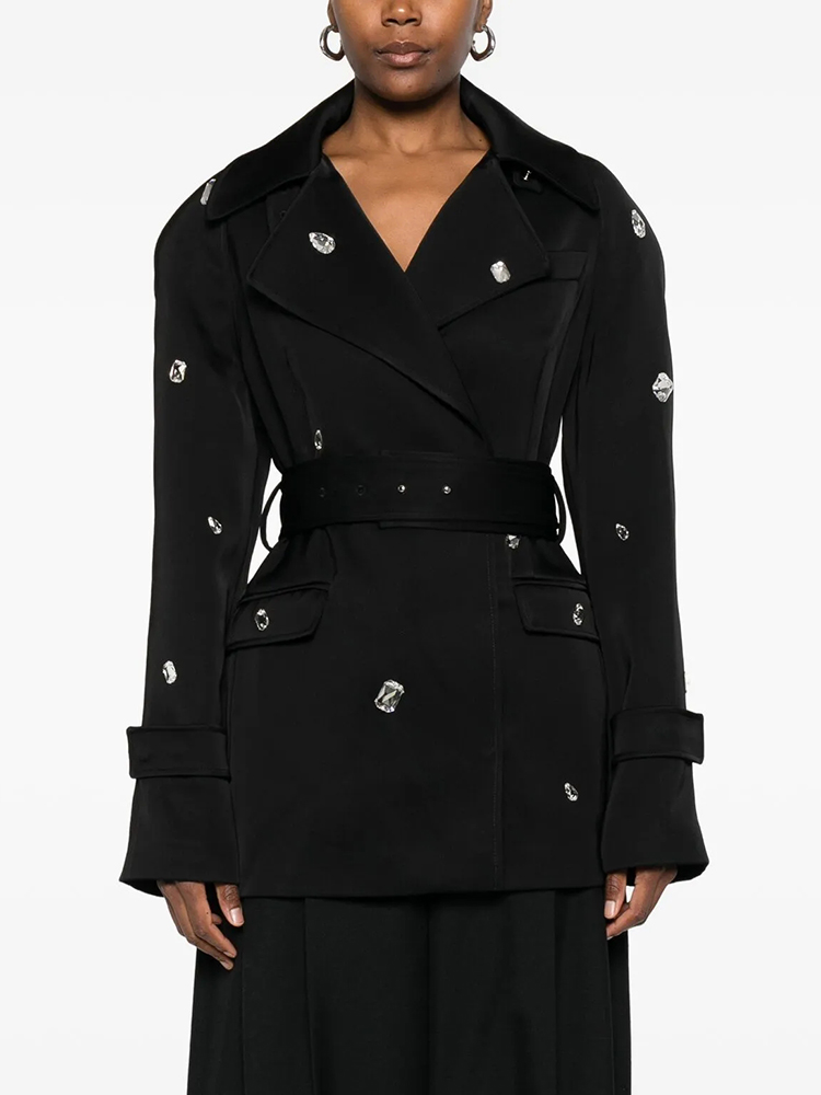 Trench Coat Nero Doppiopetto c - Trench Coat Formal recensione e prezzo