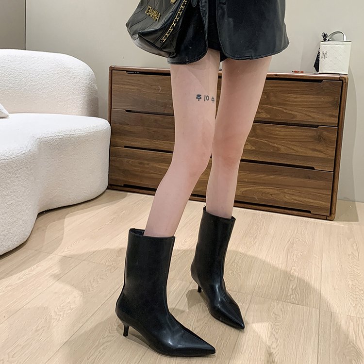 Stivali alti da donna in pelle - Kitten Heel Women recensione e prezzo